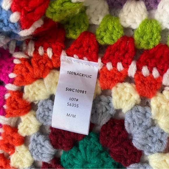 Elan Granny Square Multicolor Crochet Cardigan - Picture 8 of 10